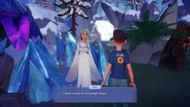 Elsa's cavern is blocked off by ice formations in Disney Dreamlight Valley (Image via Youtube - Mirraj Gaming)